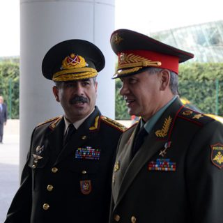 Министр обороны России Сергей Шойгу находится с рабочим визитом в Азербайджане.