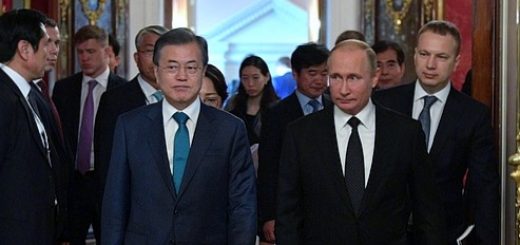 Путин и Мун Чжэ Ин