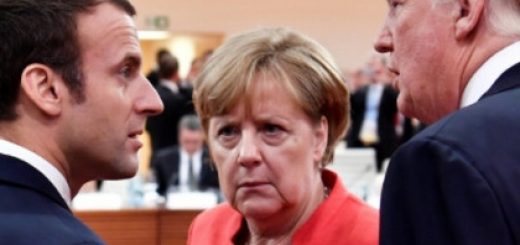 Трамп, Меркель и Макрон